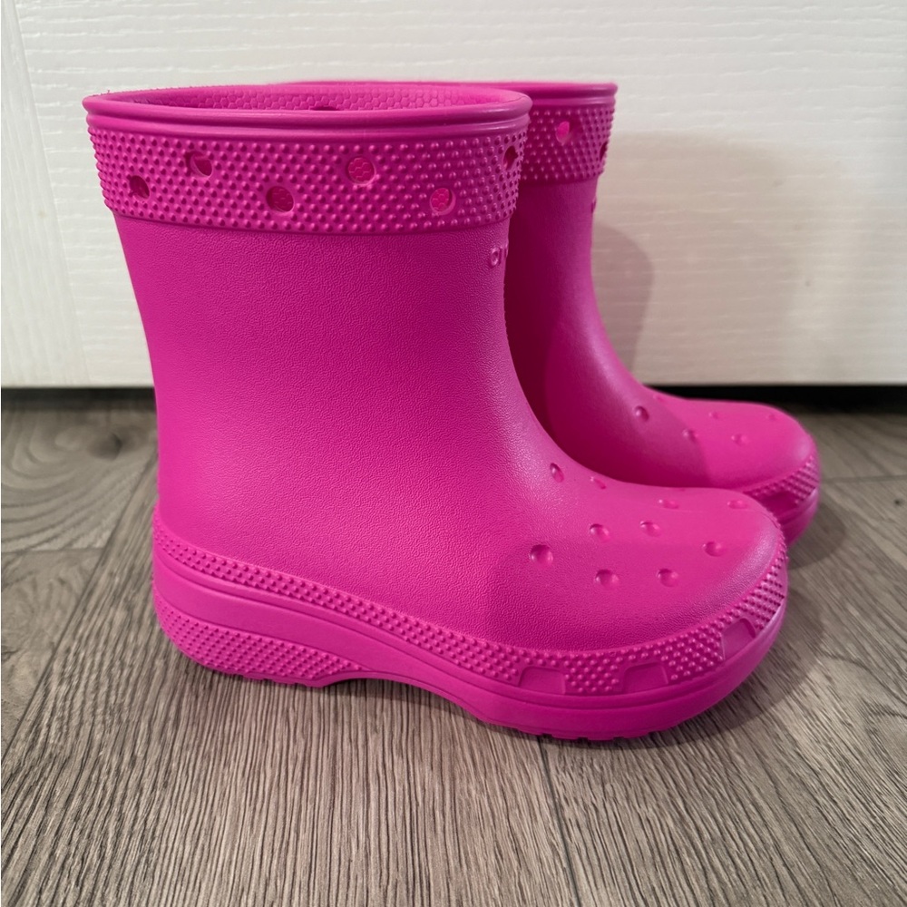 CROCS Kids Pink Rain Boots